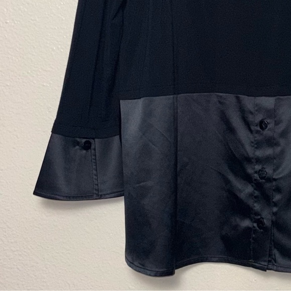 Soft Surroundings Black Tita jersey tunic top long sleeves Woman's size large - Picture 13 of 16